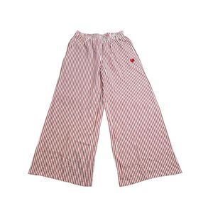 Sincerely Jules white red striped heart pajama pants Size M Elastic Waist